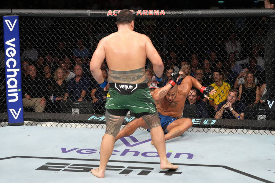 Tai Tuivasa Knocks Down Ciryl Gane Wallpaper