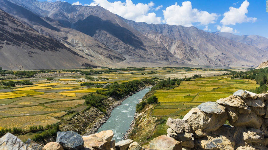 Tajikistan River Valley Wallpaper