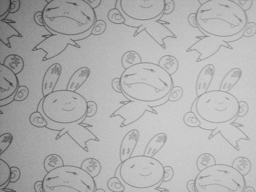 Takashi Murakami 4k Sketches Wallpaper