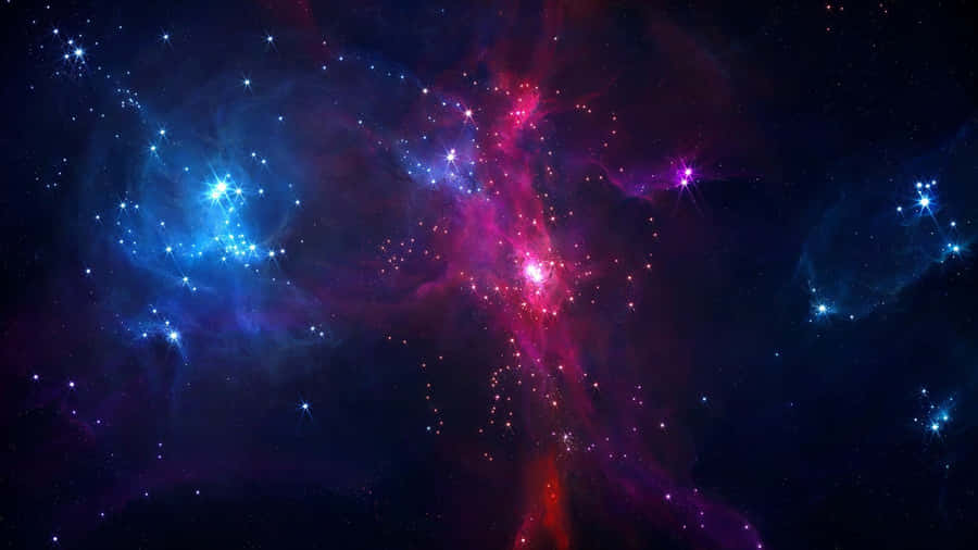 Take A Journey To A Majestic And Mysterious Black And Purple Galaxy Wallpaper