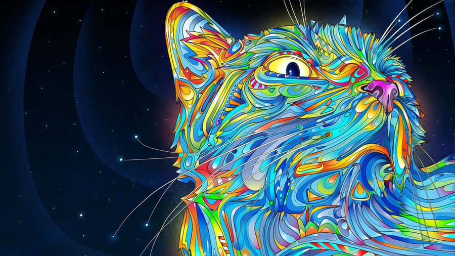 Take A Trip To Psychedelic Space Wallpaper