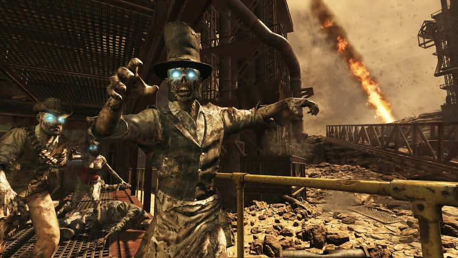 Take On Epic Battles In Call Of Duty Zombies Wallpaper