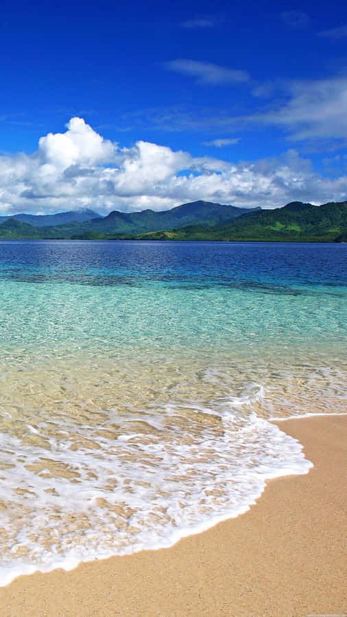 Take Time To Talk On The Beach Wallpaper