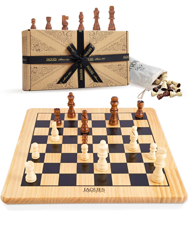 Take Your Chess Game To The Next Level With An Elegant Chessboard. Wallpaper