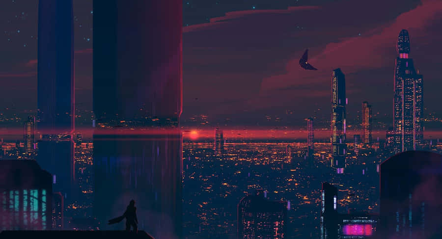 Take Your World To The Future With Cyberpunk Laptop Wallpaper