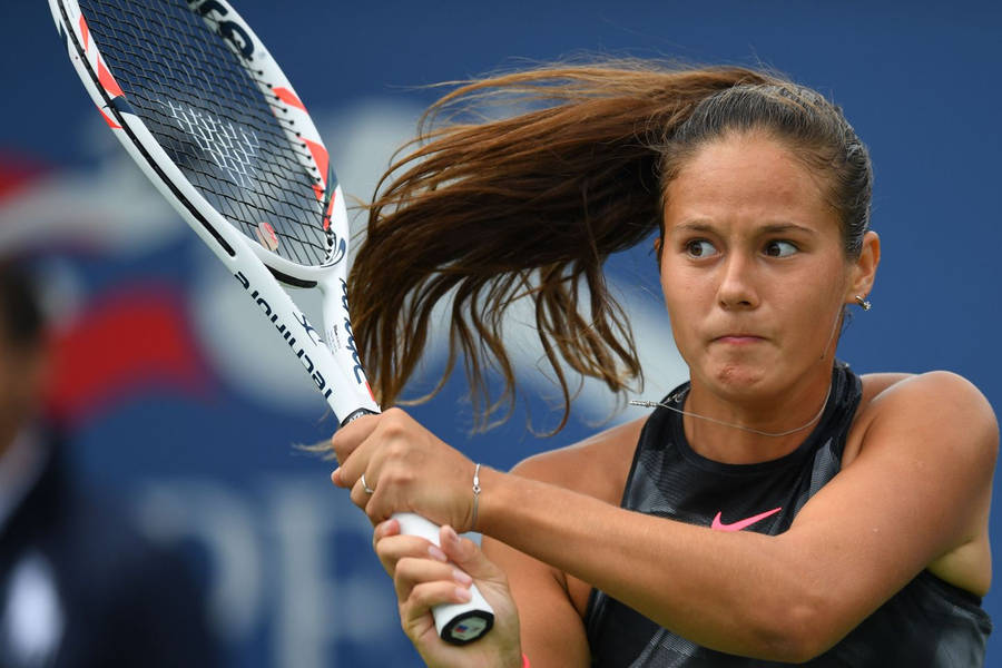 Talented Tennis Star Daria Kasatkina In Action Wallpaper