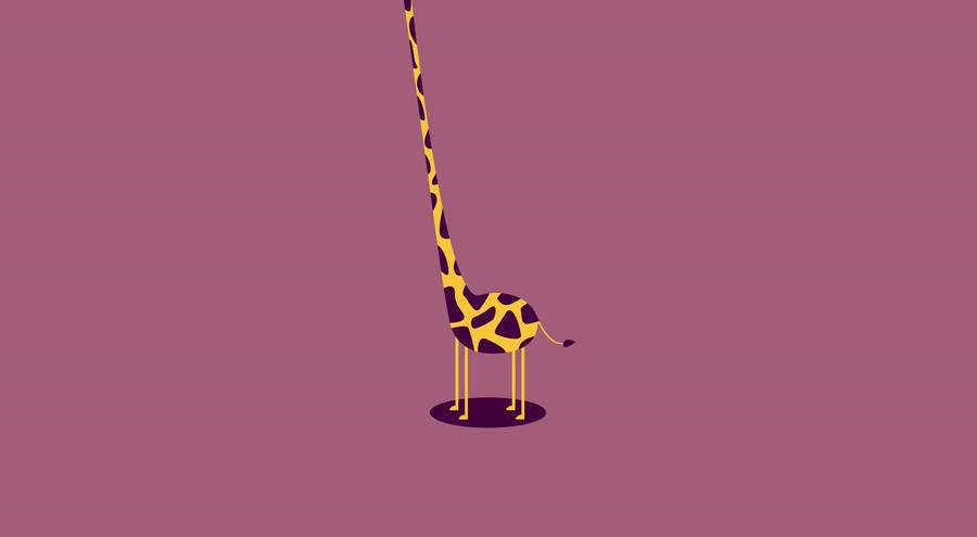 Tall Giraffe Art Deco Wallpaper