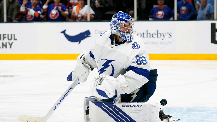 Tampa Bay Lightning Hockey Goaltender Andrei Vasilevskiy Wallpaper