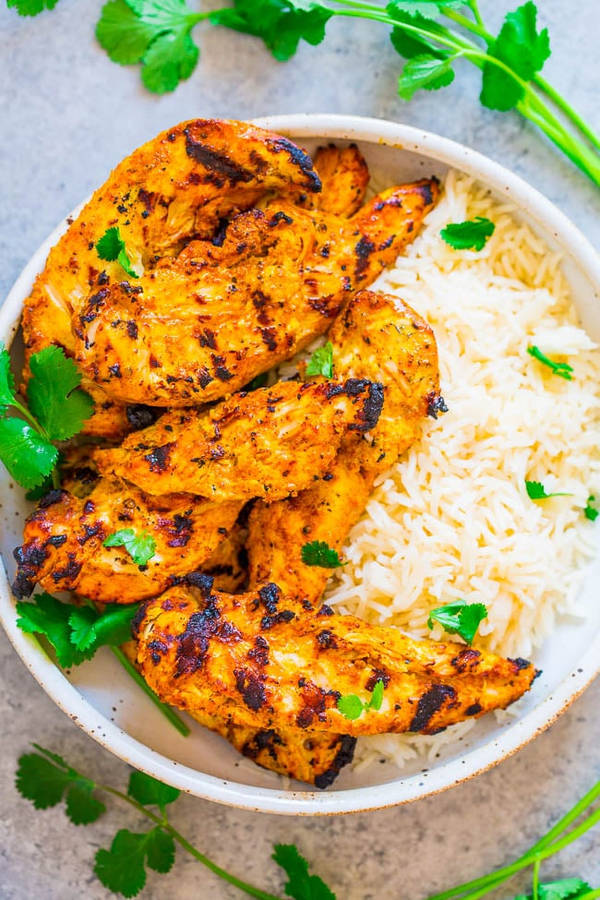 Tandoori Chicken With Bismati Wallpaper