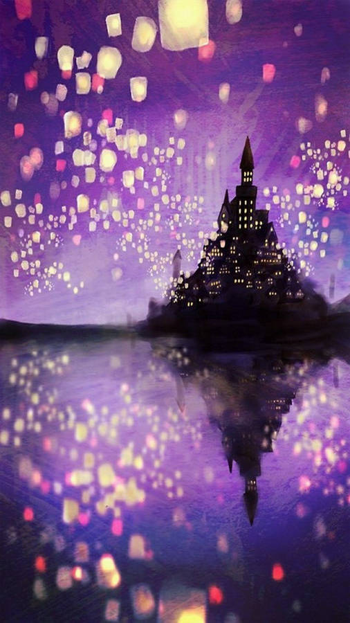 Tangled Castle Digital Painting Wallpaper