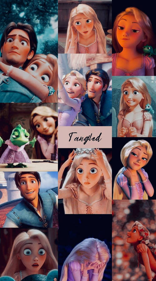 Tangled Collage Aesthetic Cartoon Disney Wallpaper