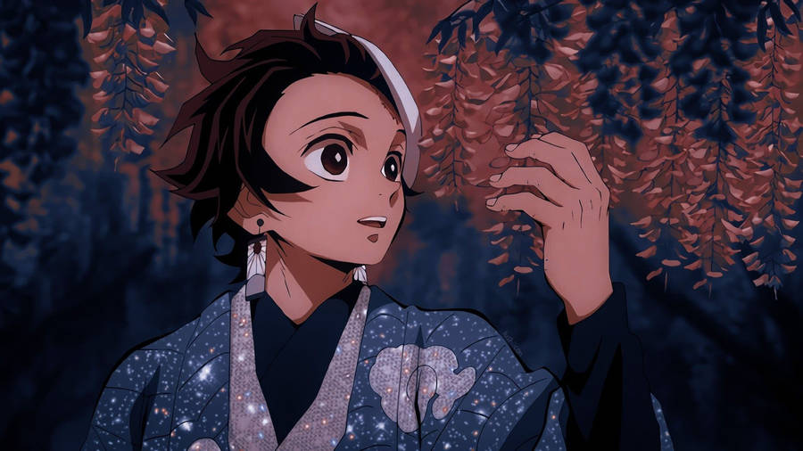 Tanjiro Pfp Glitzy Kimono Wallpaper