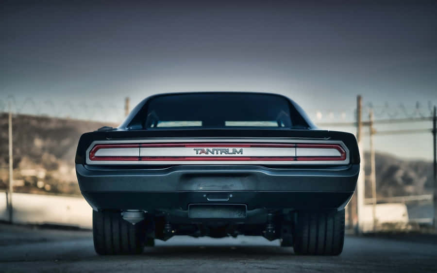 Tantrum Custom Muscle Car Rear View Wallpaper