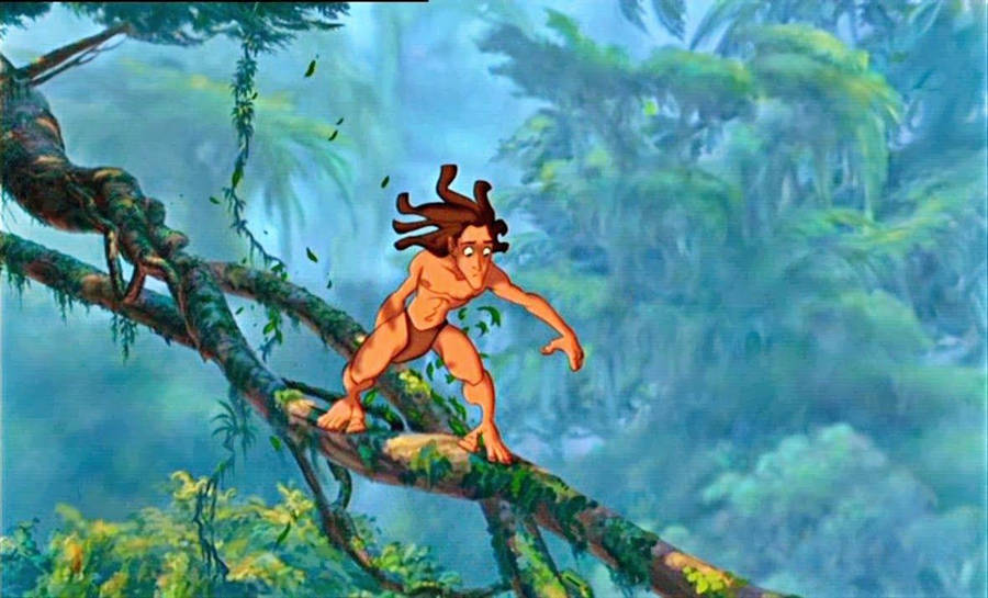 Tarzan Playing On The Forest Wallpaper