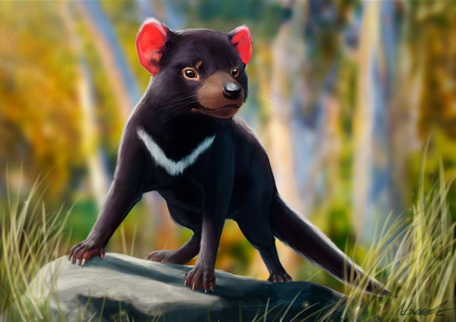 Tasmanian Devil, Beast, Animal, Art, Wildlife Wallpaper