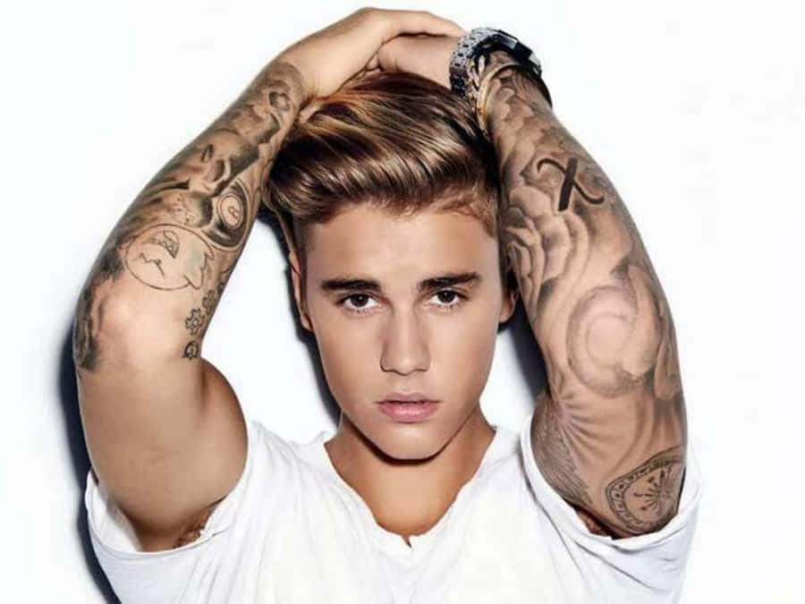Tattooed Justin Bieber 2015 Wallpaper