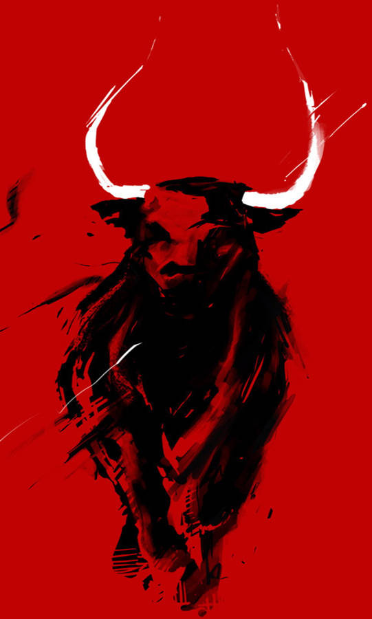 Taurus Red Painting Wallpaper