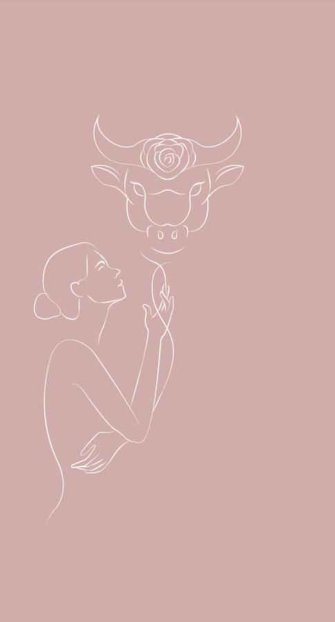 Taurus Zodiac Feminine Lines Wallpaper