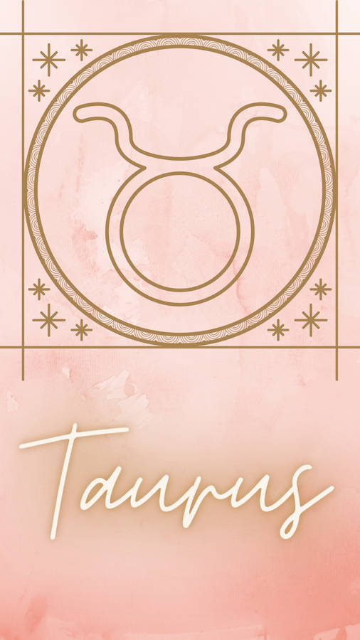 Taurus Zodiac Sign Peach Aesthetic Wallpaper
