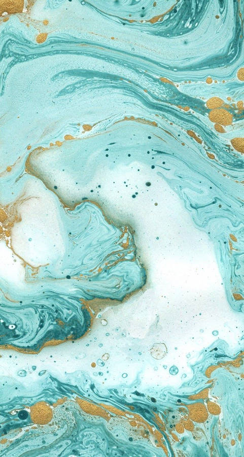 Teal And Gold Marble Iphone Wallpaper