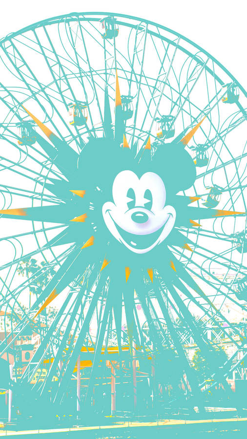 Teal Disneyland Wallpaper