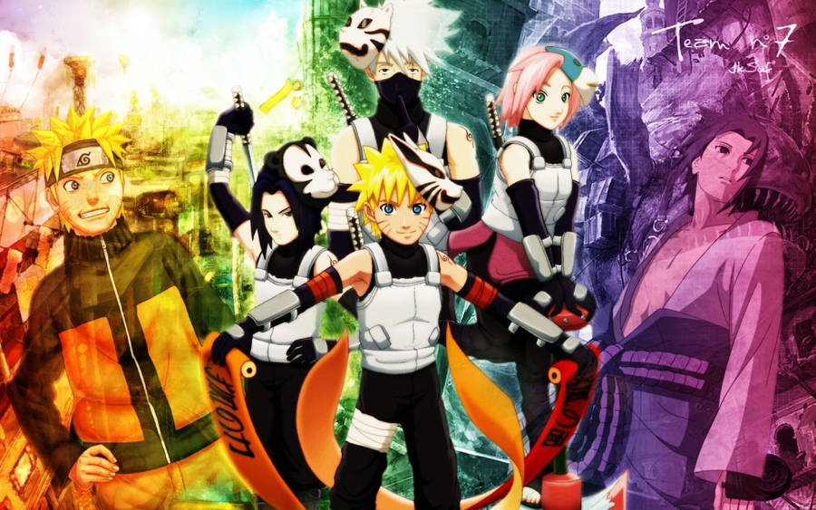 Team 7 Naruto Fanart Iphone Wallpaper