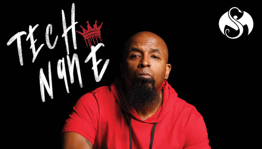 Tech N9ne Red Hoodie Promotional Photo Wallpaper