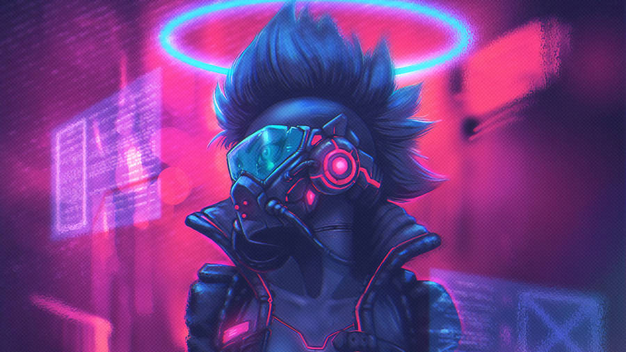 Techno Cyborg Punk Wallpaper