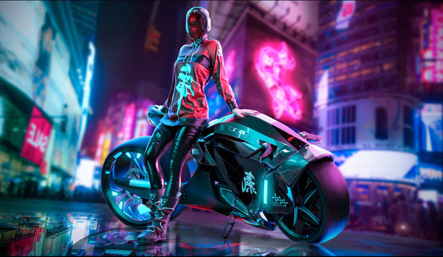 Techno Woman Cyberunk 2077 Wallpaper