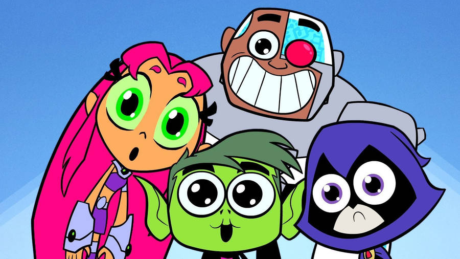 Teen Titans Cute Faces Wallpaper