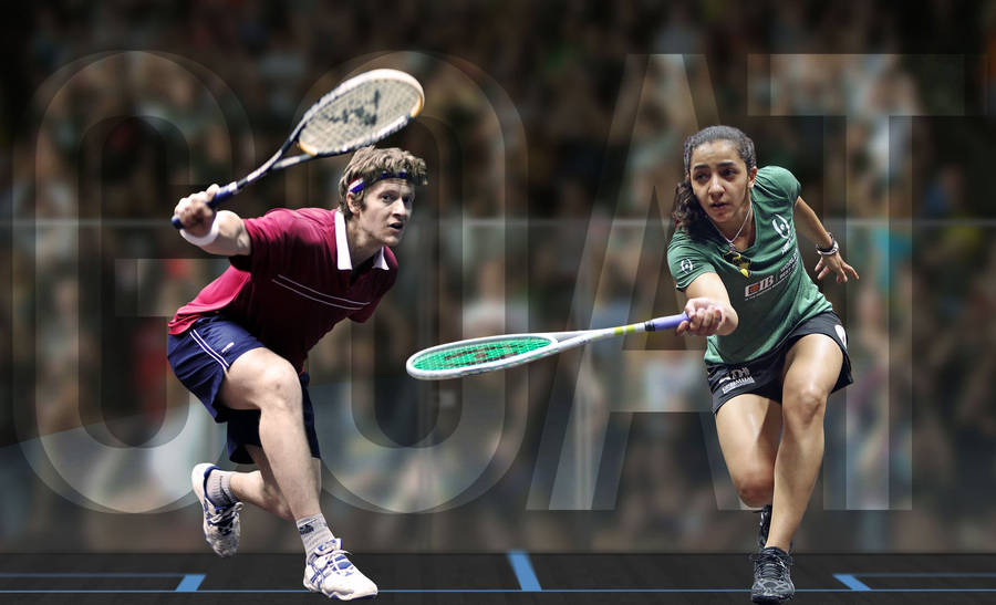 Teens Playing Squash Wallpaper