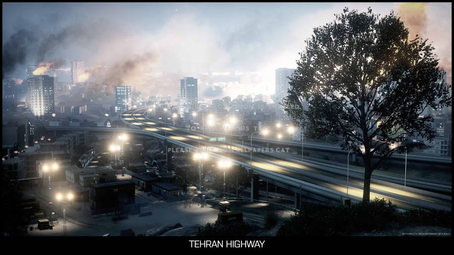 Tehran Highway Smoke Wallpaper