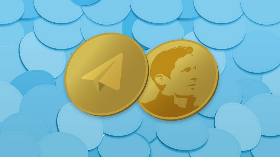 Telegram App Icon Gold Coins Wallpaper