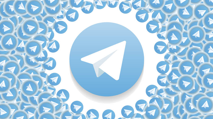 Telegram Logo Many Circles Wallpaper