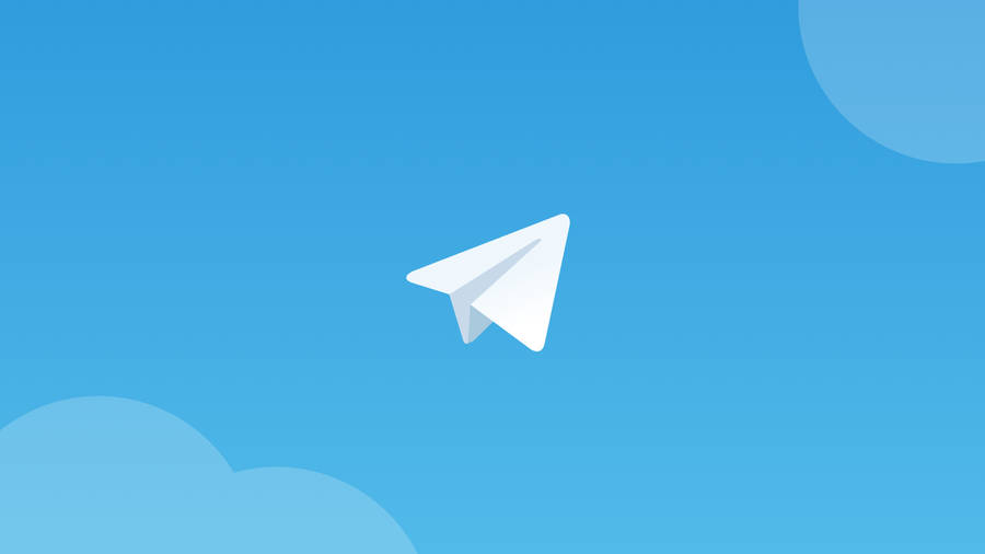 Telegram Plane Two Clouds Wallpaper