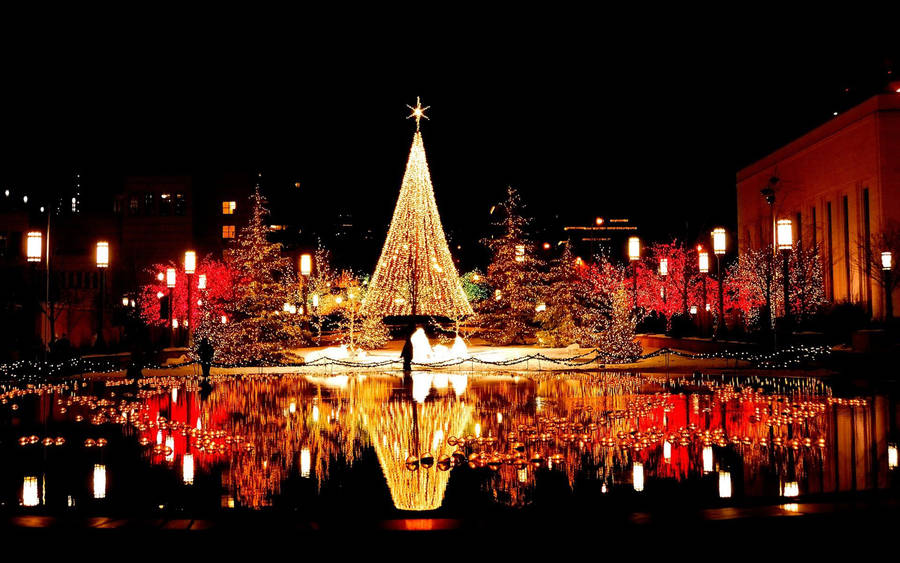 Temple Square Christmas Desktop Wallpaper