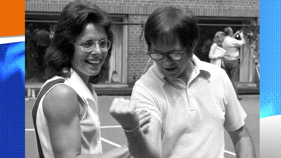 Tennis Legends Bobby Riggs And Billie Jean King Wallpaper