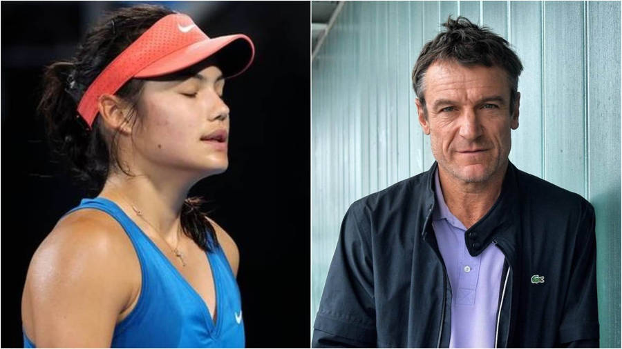 Tennis Legends Emma Raducanu And Mats Wilander Wallpaper