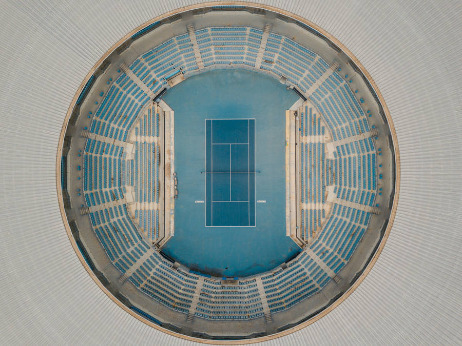 Tennis With A View At The Olympic Stadium Wallpaper
