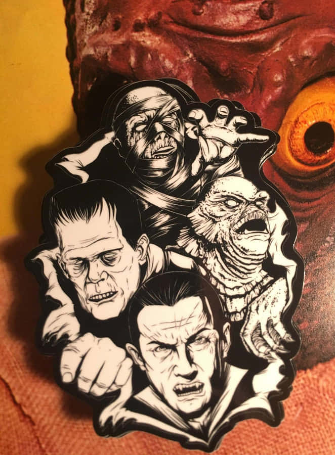 Terrifying Universal Monsters Decal Wallpaper