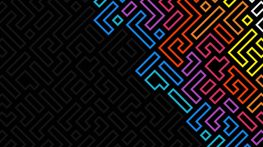 Tetris Multicolored Pattern Wallpaper