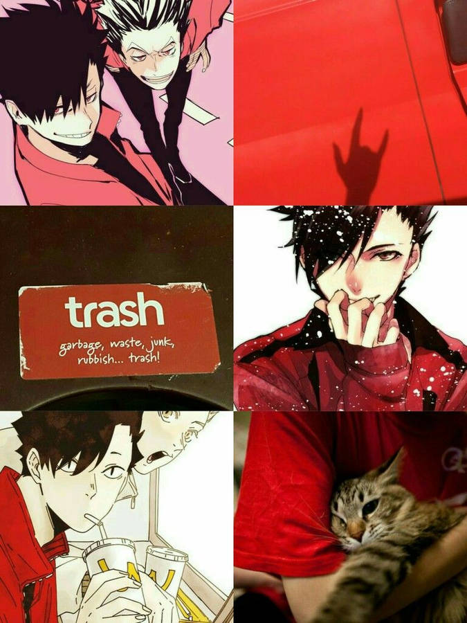 Tetsuro Kuroo Collage Portrait Wallpaper