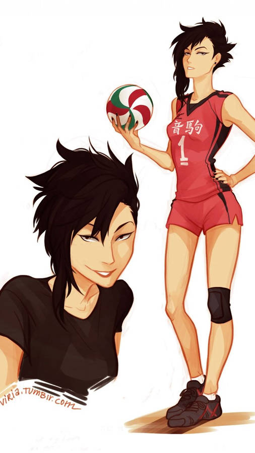 Tetsuro Kuroo Girl Fan Art Wallpaper