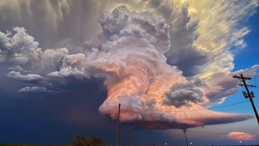 Texas Candy-colored Clouds Wallpaper