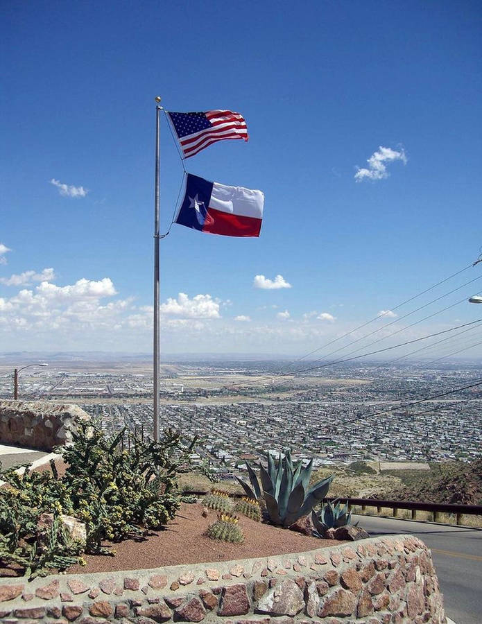 Texas Flag In Highway Wallpaper