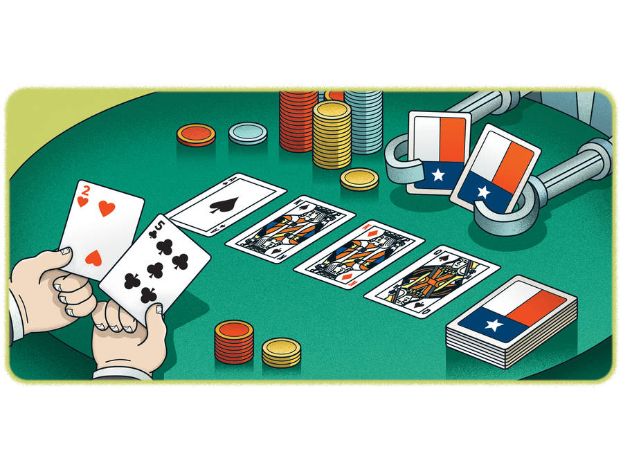 Texas Hold'em Flag Cards Wallpaper