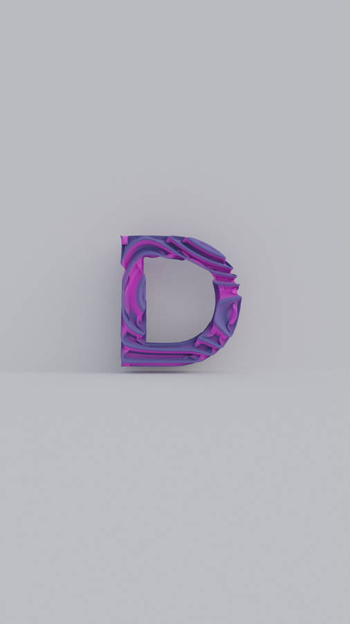 Textured 3d Letter D Phone Wallpaper