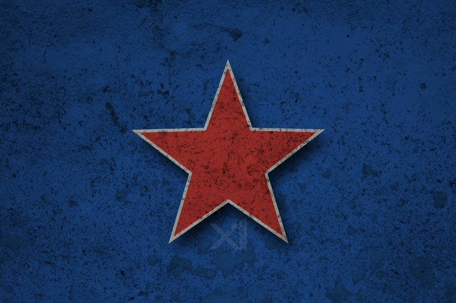 Textured Red Star Wallpaper