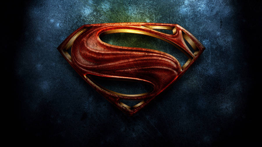 Textured Red Superman Logo Wallpaper