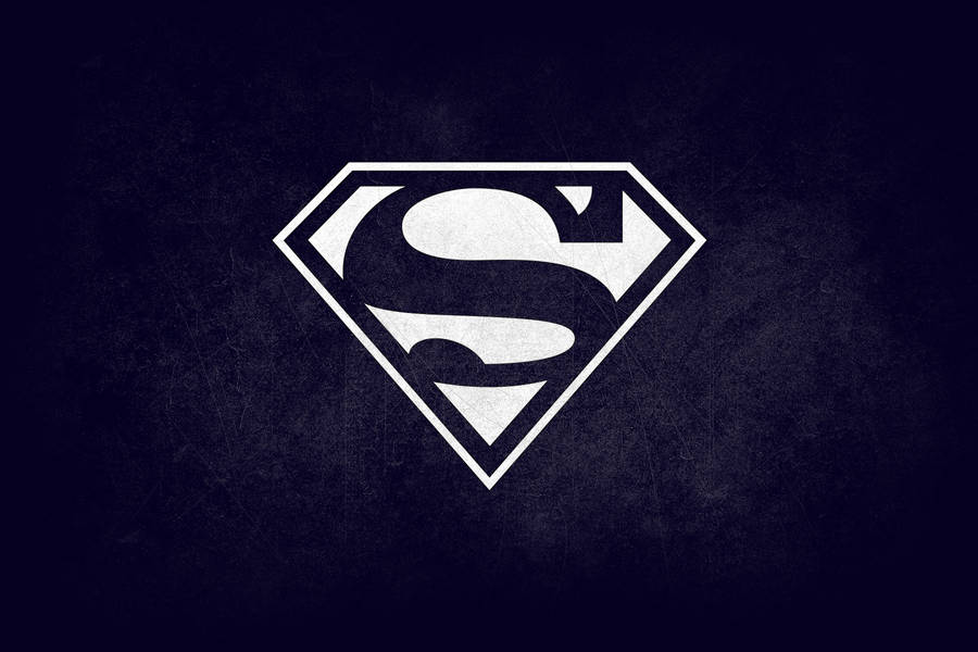 Textured White And Blue Superman Logo Wallpaper